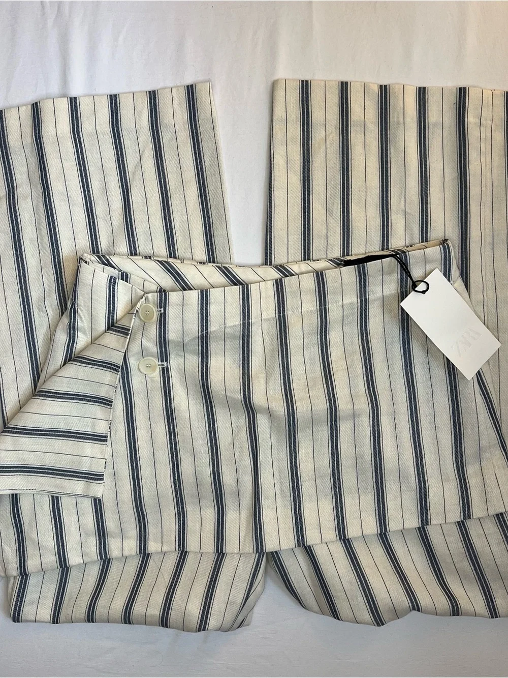 Zara ZW Collection Striped Pareo Pants